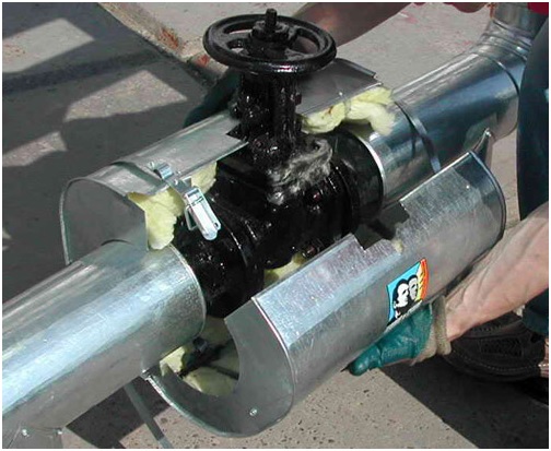 Съемные конструкций для изоляции  запорной арматуры  и  фланцевых соединений